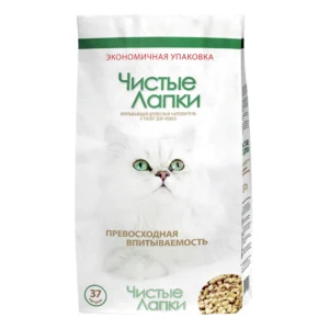 Комкующийся наполнитель для кошачьего туалета «Чистые лапки»